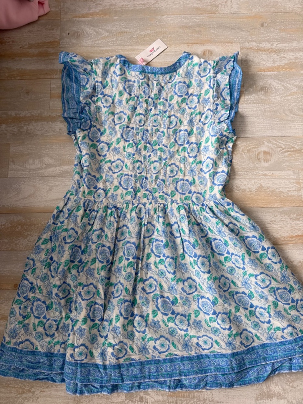 Vineyard Vines Blue and Green Floral Cotton Dress - Picture 4 of 5